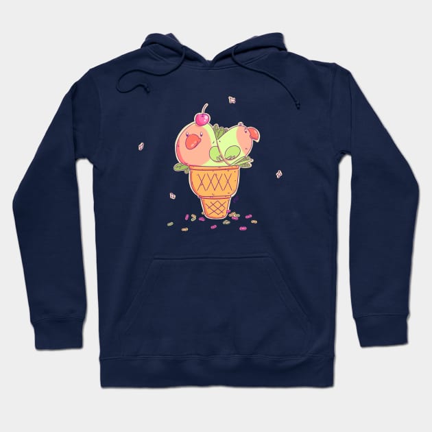 Mango Ice Scream Birbs Hoodie by PIOI